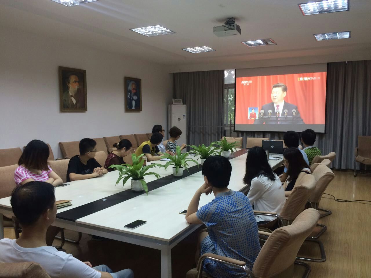 【两学一做】太阳成集团122ccvip组织观看建党95周年庆祝大会